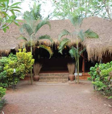 Dining Area serving satvik vegetarian food